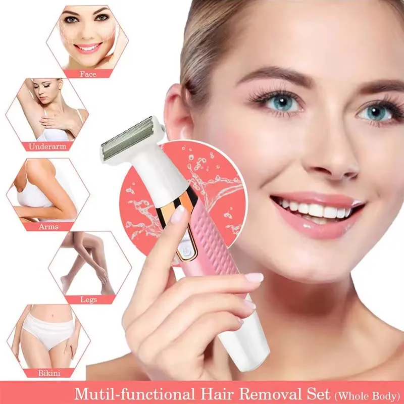 

Hot Sale 5 in 1 Cordless Ceramic Hair Removal Electric USB Rechargeable for Women Household Use