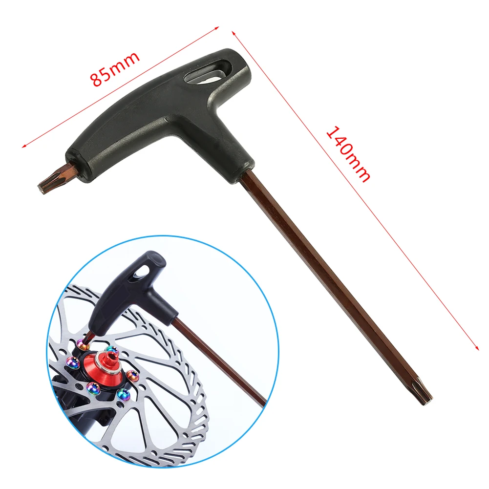 New Disc Brake Wrench T handle Torx Wrench T handle Wrench High Strength Bike Brake Disc T25 Wrench Repair Tool For Bicycle