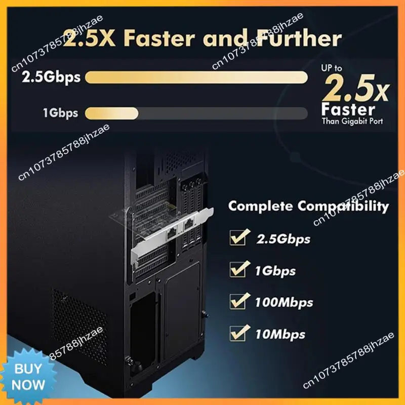 

A10R PCIE To 2-Port 2.5G Gigabit Network Card Server Desktop Soft Routing 2500M High-Speed RJ45 RTL8125BG ABS