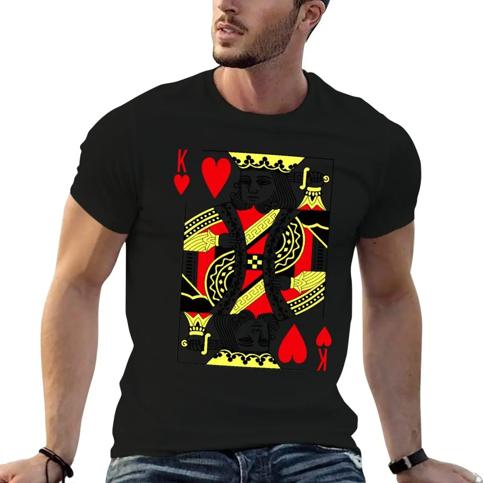 

King of Hearts Classic Card Deck Casino Poker K Hearts T-Shirt shirts graphic tees man clothes clothing for men