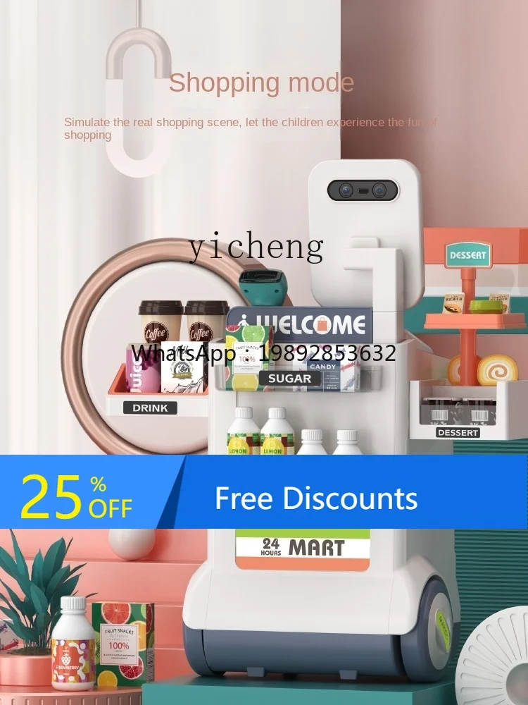 AF Casa dei giocattoli del registratore di cassa per bambini che gioca la macchina per cassiere del supermercato di simulazione