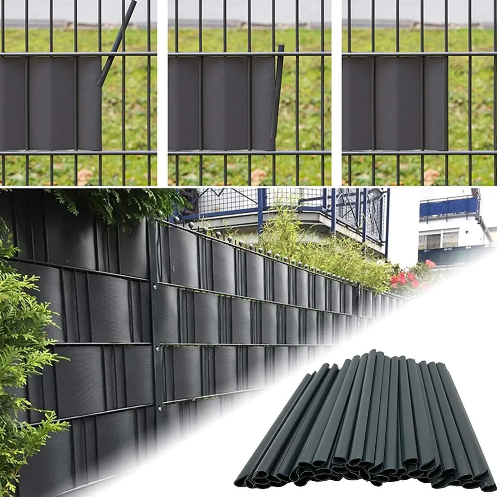 

PVC Privacy Screen Clips Wind Protection Clamp Rail 30 Pieces Privacy Screen Mounting Clips For Patio Balcony Wall Backyard