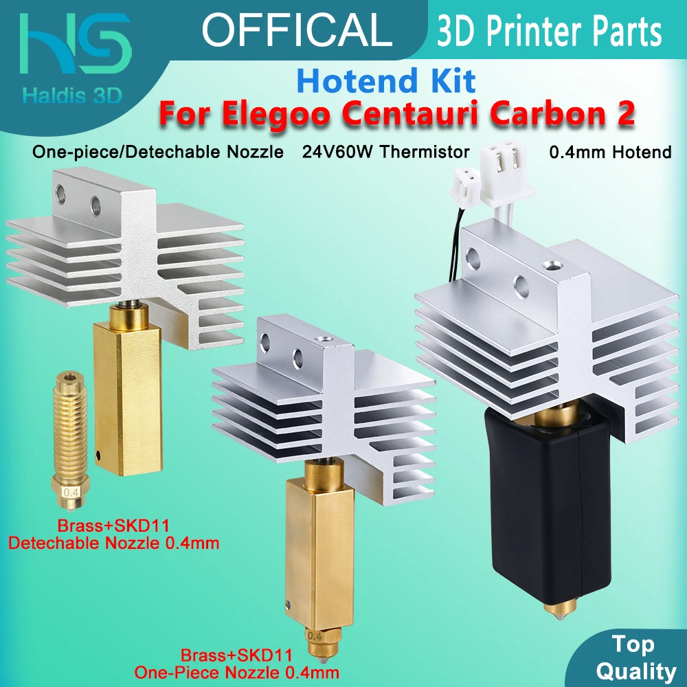 For Elegoo Centauri Carbon 2 Combo Hotend Kit Chromium Zirconium Copper Nozzle Hot End For CC CC2 3D Printer Machine Accessories