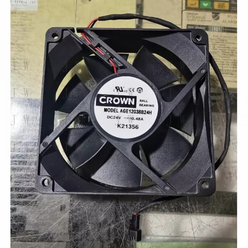 

DDZ FOR CROWN AGE12038B24H 12038 DC24V 0.48A 12CM 2-Wire Inverter Cooling Fan