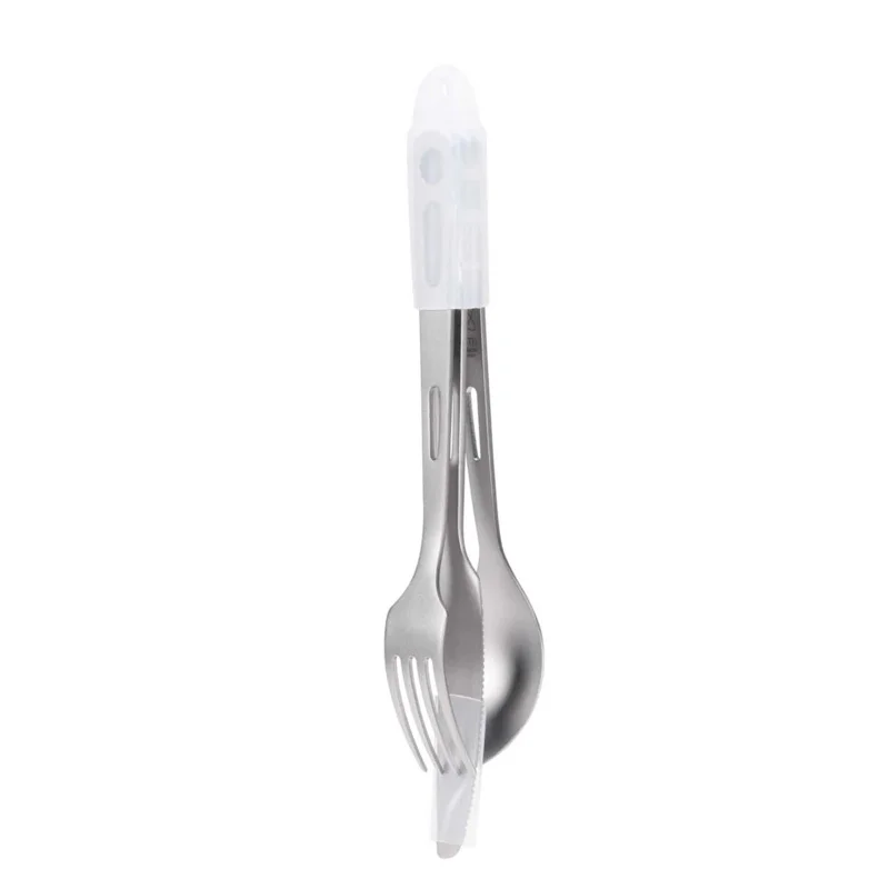 KEITH Titanium Cutlery Set Ultralight Knife Fork Spoon  3Pcs Portable Flatware for Camping Backpacking Outdoor Activities