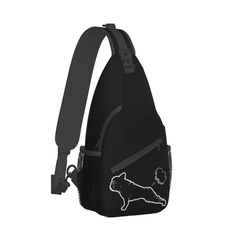 الفرنسية البلدغ اليوغا الرافعة حقيبة ، الرجال Crossbody الصدر على ظهره ، الكتف Daypack ، السفر ، المشي لمسافات طويلة ، والأزياء