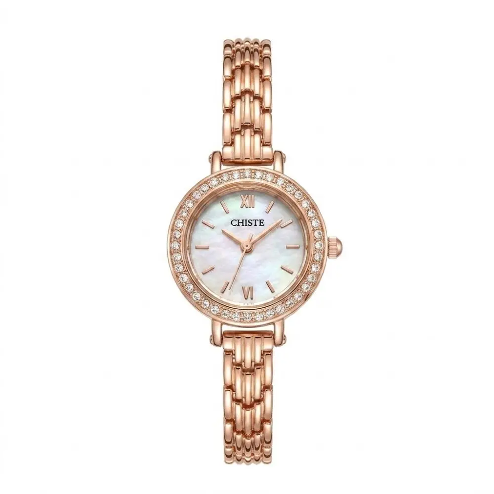 

Fashion Round Dial Bracelet Watch Bracelet Strap Diamond Inlaid Ladies Watch Luxury Elegant Wristwatch For Women