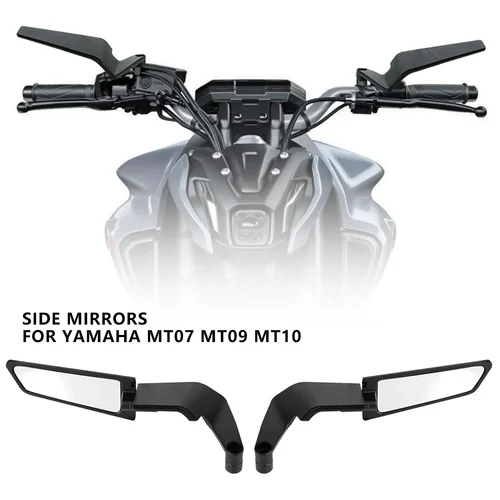 Para YAMAHA MT 07 MT07 MT 09 MT09 SP MT 10 MT10 SP espejos de motocicleta kits de espejos Stealth Winglets para girar espejos ajustables