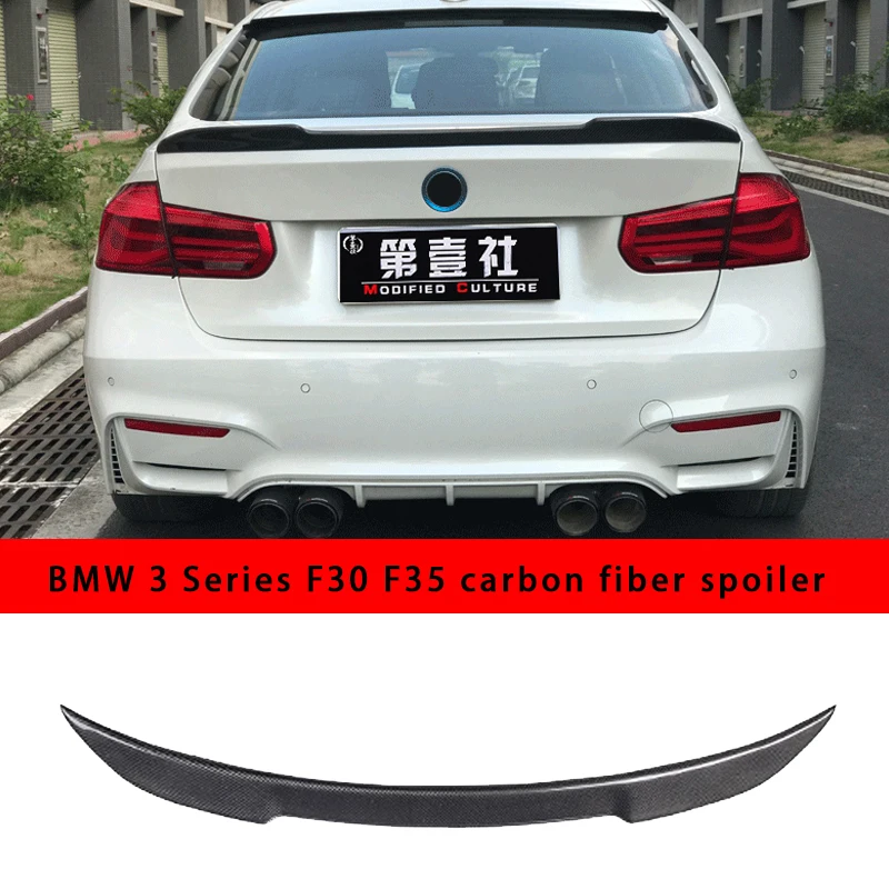 High quality 3K carbon fiber spoiler suitable for 2012-2019 BMW 3 Series F30 F35 modified Black Warrior kit fixed wind wing tail