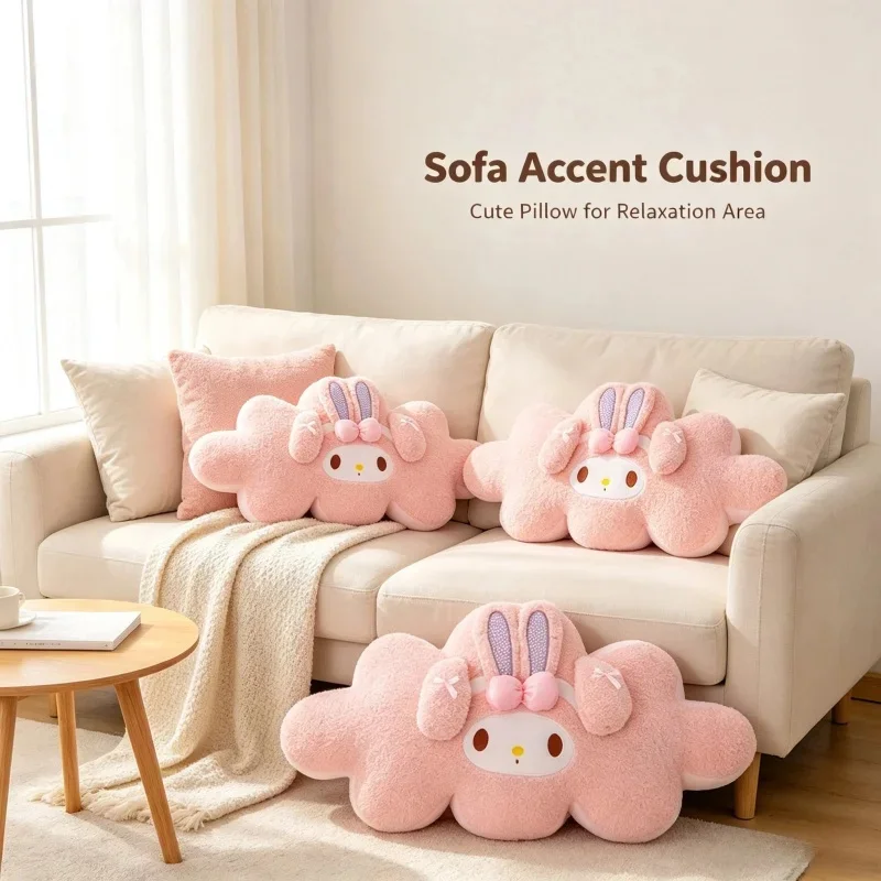Cute My Melody Cloud Plush Throw Pillow Kawaii Cartoon Cushion For Sofa Bed Head Reading Room Decor Gift