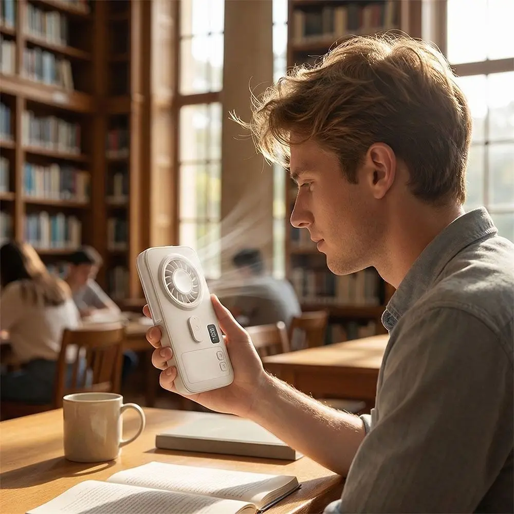 

Mini Size Handheld Mist Fan USB Powered Mist Sprayer USB Rechargeable Fan Compact Design Moisturizing Function