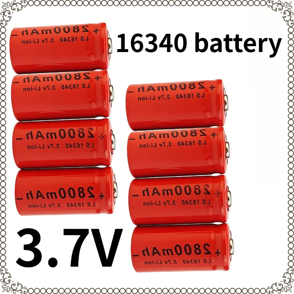 

2026 NEW CR123A RCR 123 ICR 16340 Battery 2800mAh 3.7V Safety Camera Rechargeable Battery Lithium Ion L70 Plus