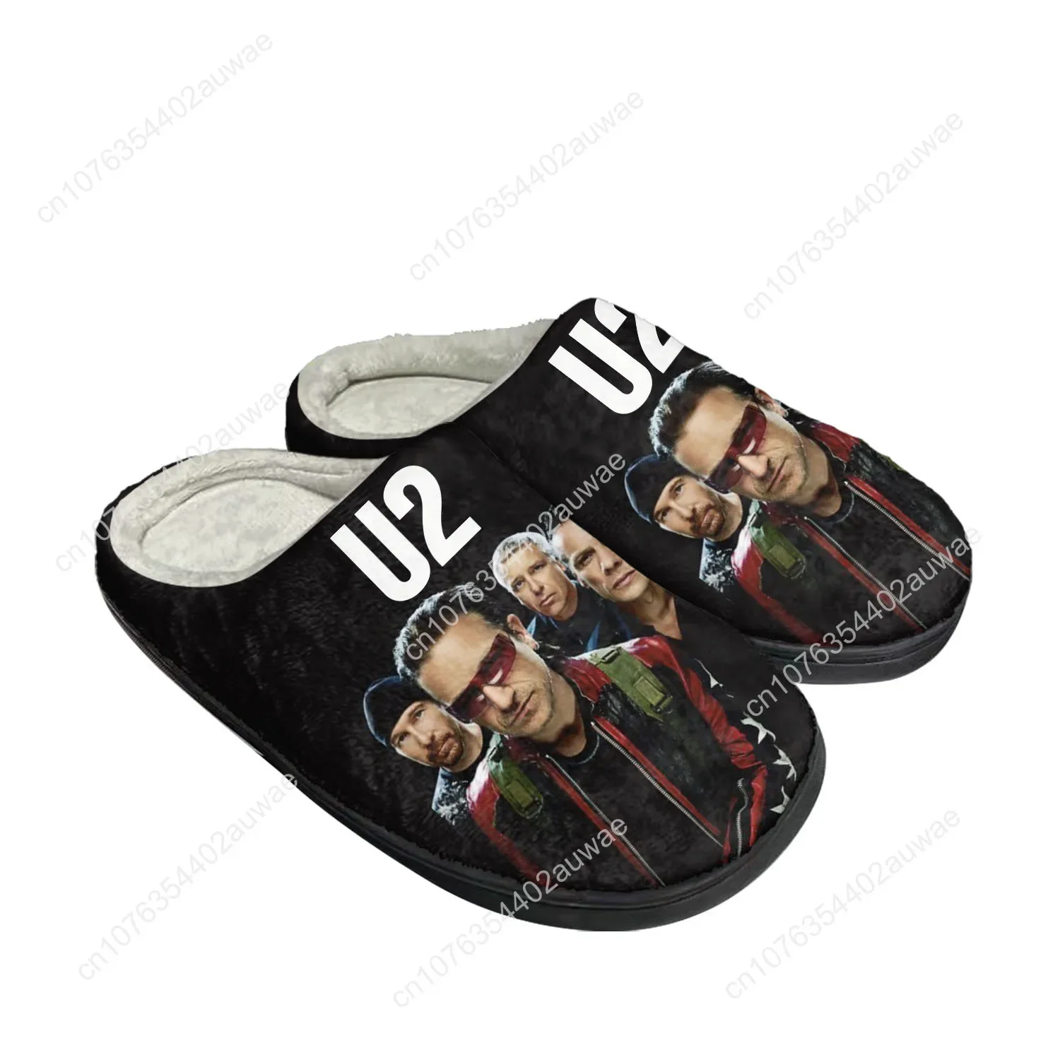 U2 Rock Band Home Cotton Slippers High Quality Mens Womens Youth Boy Girl Plush Bedroom Keep Warm Shoes Custom Thermal Slipper
