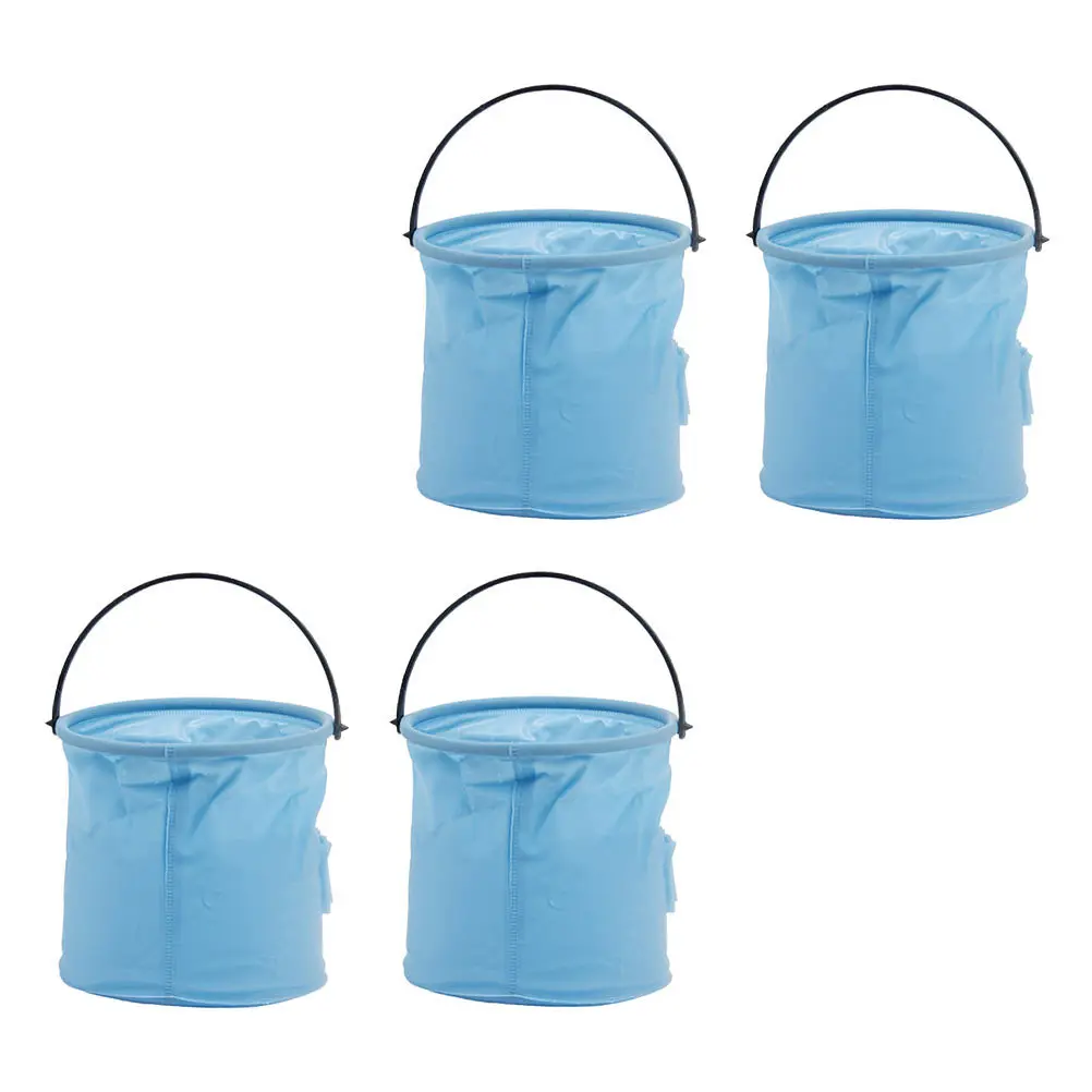 

4pcs Compartment Painting Brush Bucket Foldable Rubber Material For Camping Travel Fishing Art Classes Large Capacity Water
