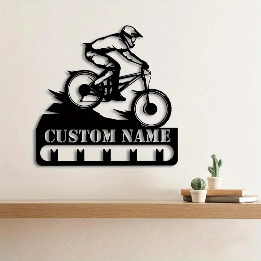 

1pc Dirt bike riders Personalized name Iron Tin Wall Signs Metal Wall Plaque For sport gym Bedroom Décor