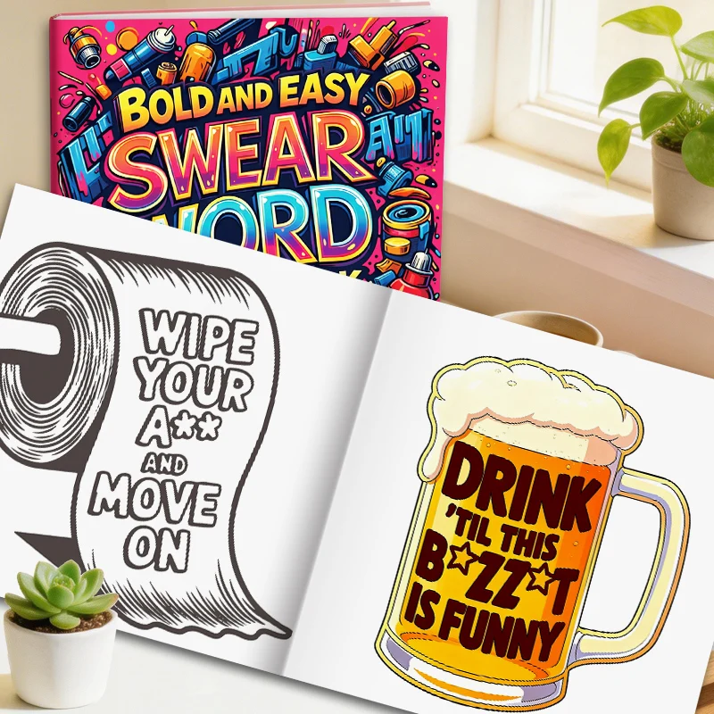 Adult Bold and Relaxed Coloring Book, Stress Relieving Fun Graffiti Drawing Book, 20 Stress Relieving Patterns