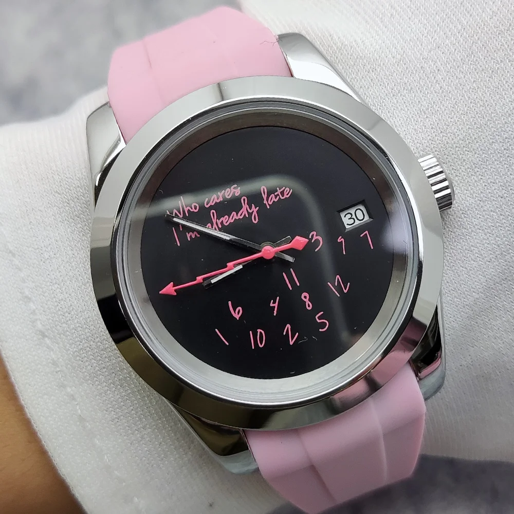 عرض رائع ساعة NH35A للرجل الذي يهتم إذا كنت متأخرًا بالفعل NH35 زجاج الياقوت التلقائي للحركة 39 ، ساعة NH35