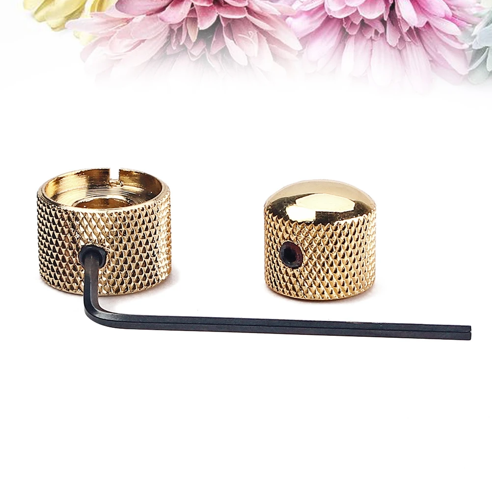 

2 In Electric Guitar Bass Knob Knurled Knobs Dual Volume Control Tone Blend