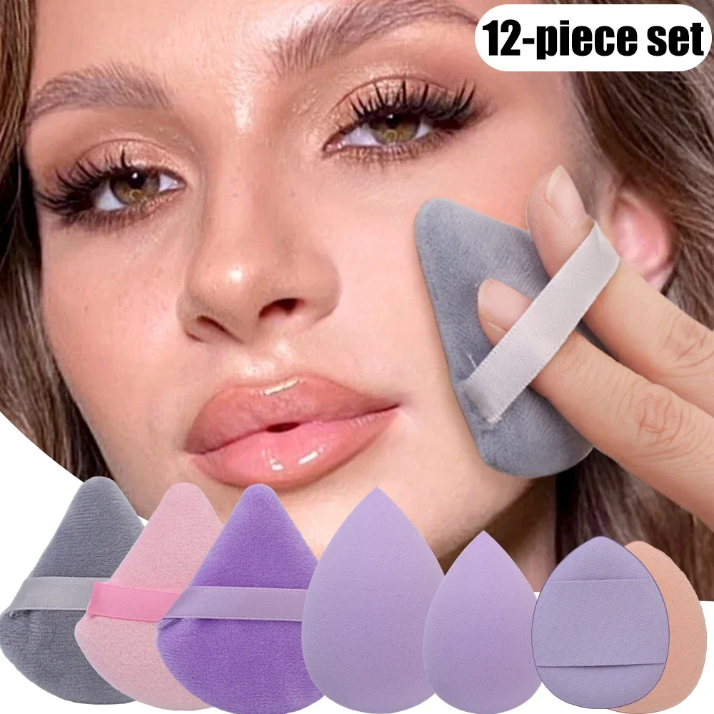 12 Stuks Make-Up Spons Puffs Schoonheid Ei Zachte Cosmetische Puff Foundation Sponzen Poeder Puff Vrouwen Make-Up Accessoires Beauty Tools