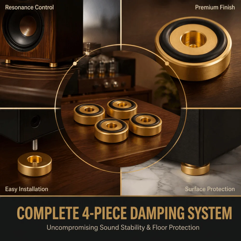 Durable Gold Cutting Board Feet 40 * 10mm Aluminium Alloy Anti Vibration Feet Amplifier Feet Kitchen Blocks