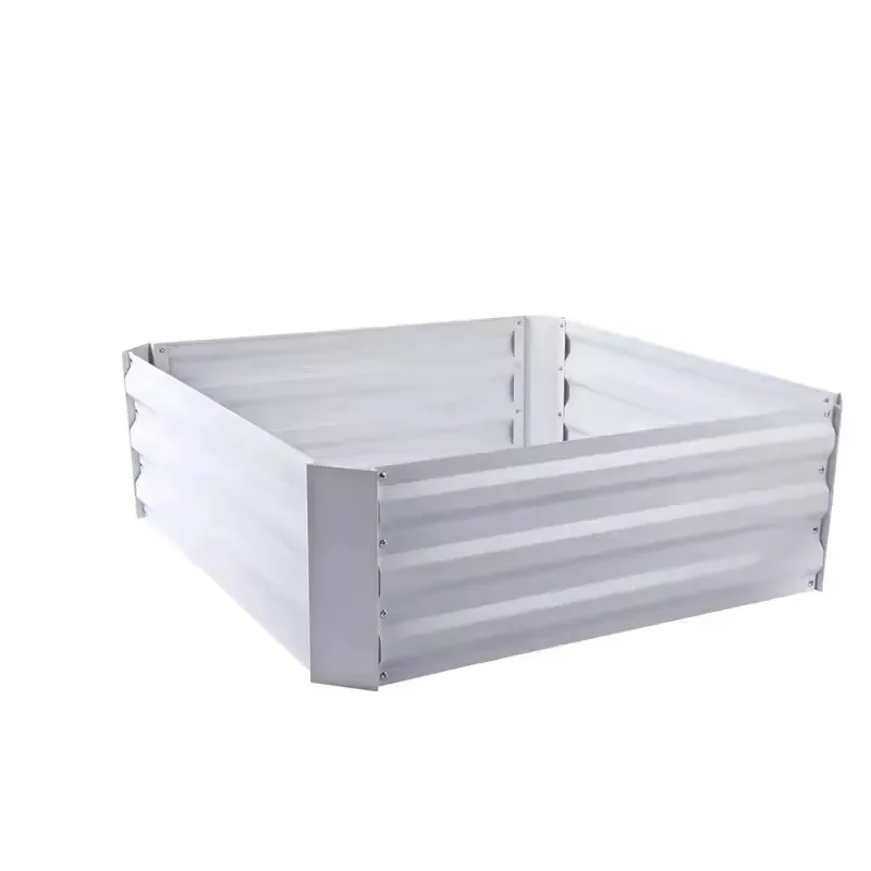 Outdoor courtyard planting box galvanized sheet  box  slot flower bed balcony fence vegetable flower large