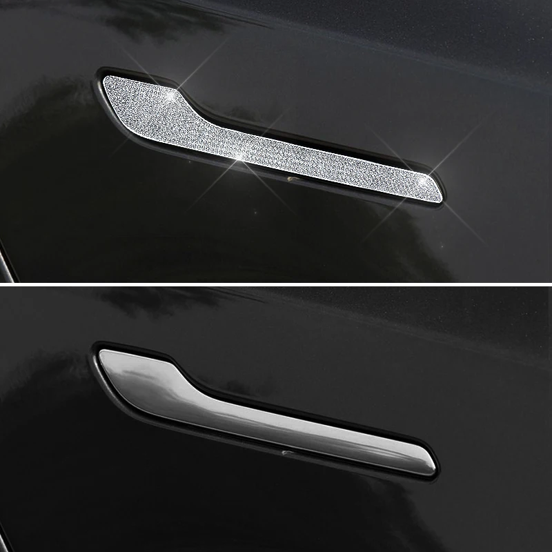 Per Tesla Model 3 Model Y volante Air Vent Windows pannello di controllo decorazione diamante accessori adesivi interni in cristallo