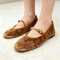 Novelty Velvet Embroidered Floral Design Ballet Flats Women Comfort Round Toe Mary Jane Shoes Lightweight Soft Designer Loafers - Image 6