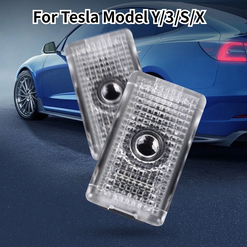 Car Door Welcome Light for Tesla Model Y Juniper 2025 PLAID Time Space Tunnel Lights Door Step Ghost Light Tesla Model 3 Y X S
