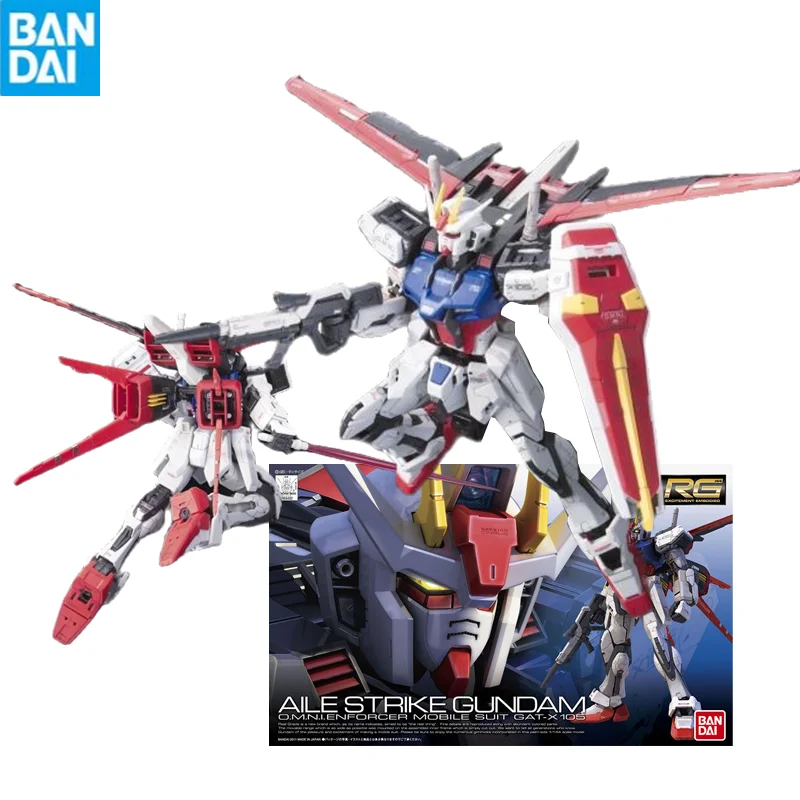 

Bandai Gunpla Rg 1/144 Gat-X105 Aile Strike Gundam, модель в сборе, высококачественная коллекционная модель AnimeRobot, модели, подарок для детей