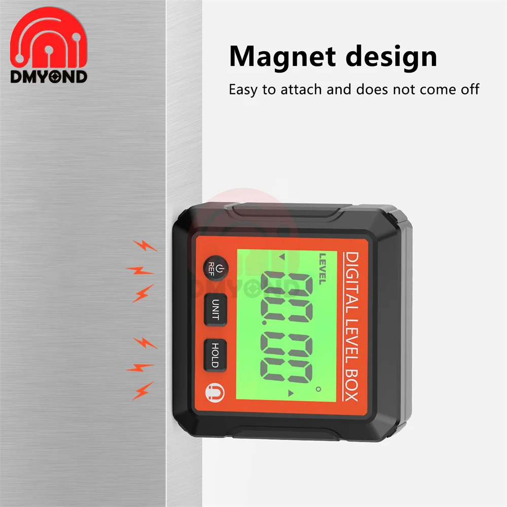 Digital Magnet 90 Degree Gauge Measuring Bevel Meter Gauge Level Meter Protractor Inclinometer Level for Measuring Angle