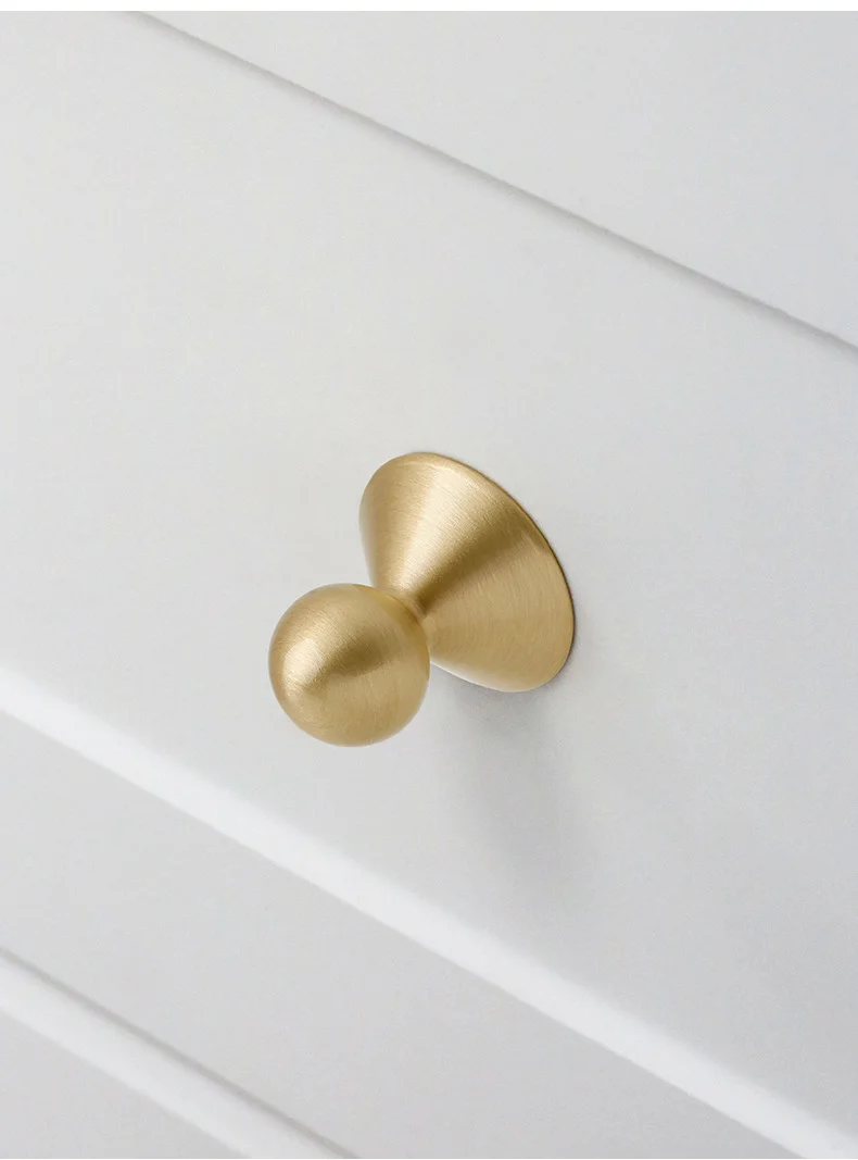 Modern Simple Fashion Solid Brass Drawer of Cabinet Dresser Knob Shiny Silver Chrome Kitchen Cupboard Wardrobe Hardware Handle