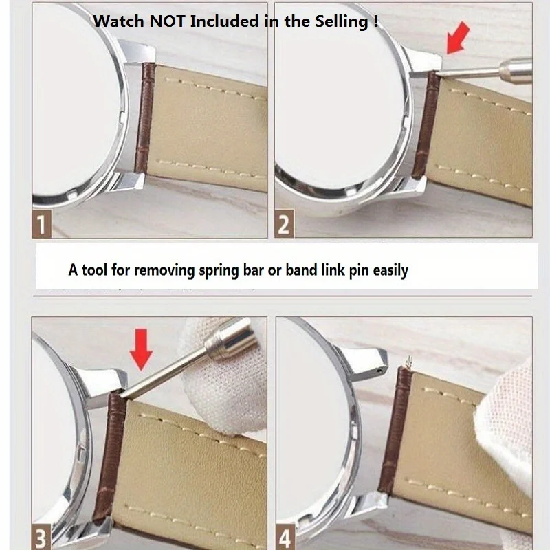 2PCS Premium Watch Band Strap Link Pin Pusher Watch Bracelet Spring Bar Remover with Durable Full Steel Pin and V Fork Tip T2515