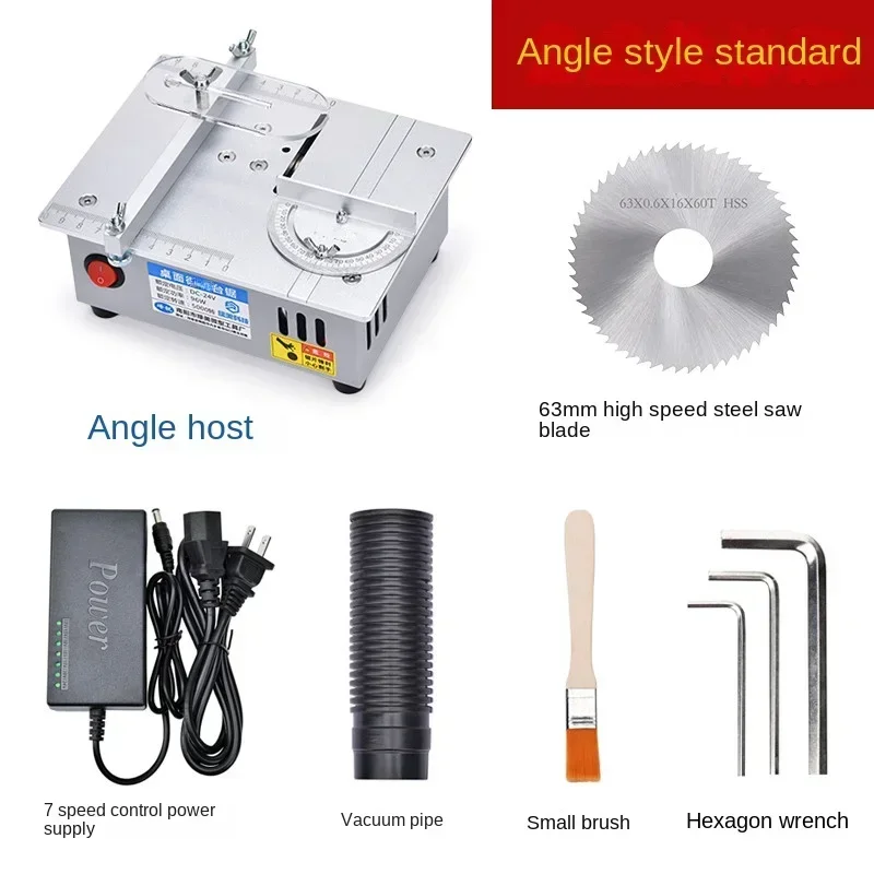 Precision Desktop Mini Table Saw DIY Acrylic PCB Table Cutting Machine Mini Aluminum Model Small Chainsaw