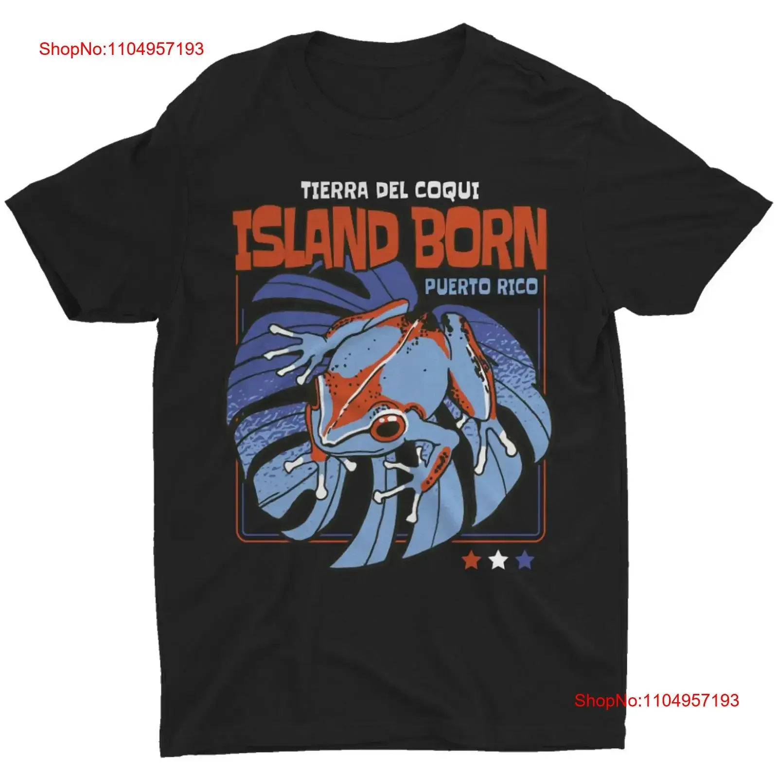 

Island Born Frog T Shirt Puerto Rico Vintage 90s Men's Women vintage Washed Breathable Top For Everyday Wear Casual fashion