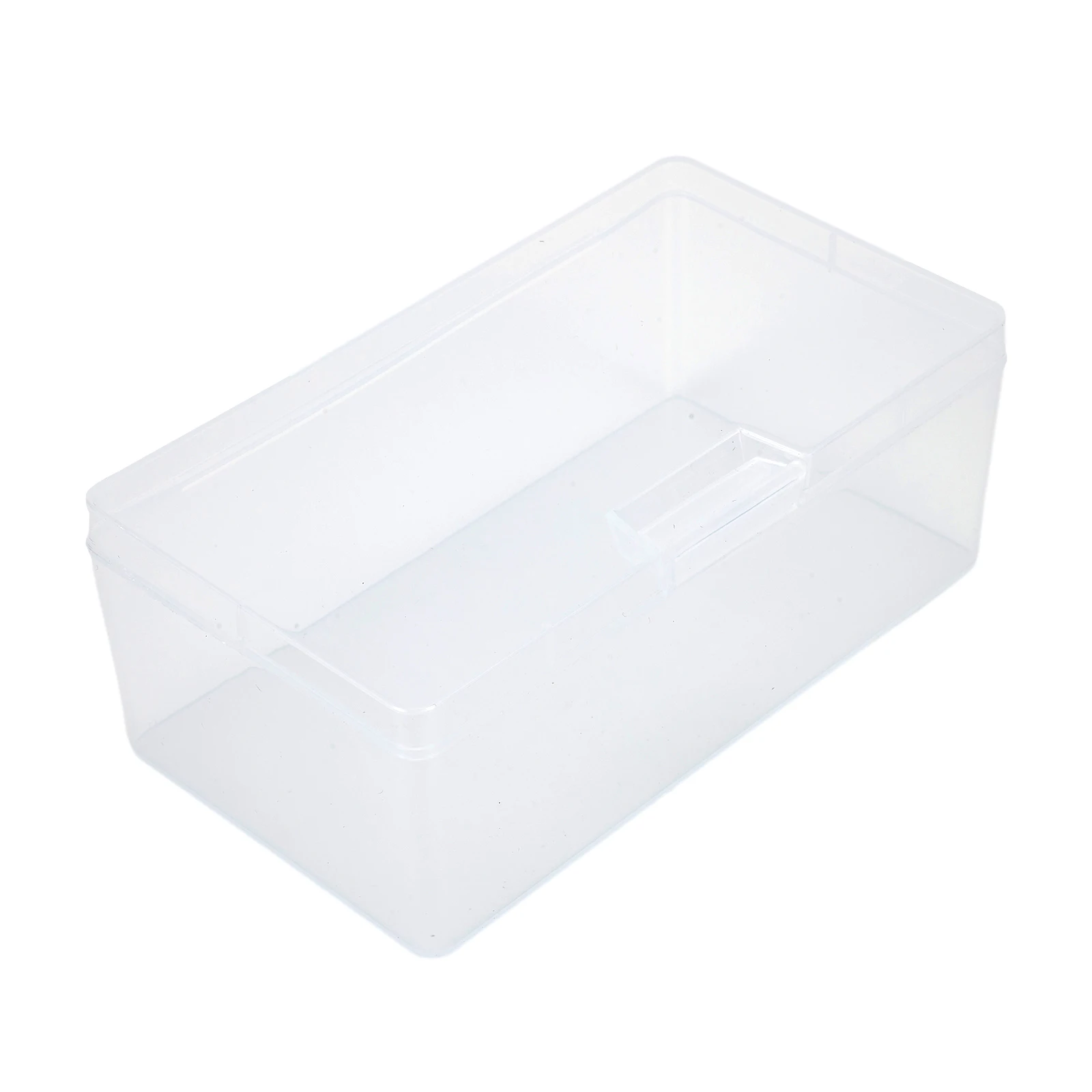 Container Storage Box 6.3*3.46*2.36inch With Lid 1pcs Transparent Bank Cards Beads Case Clear Jewellery Organiser