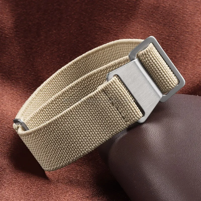 Nylon gevlochten horlogeband elastische nylon band Franse troepen parachute tas universele polsband heren dames sportarmband 18/20/22 mm