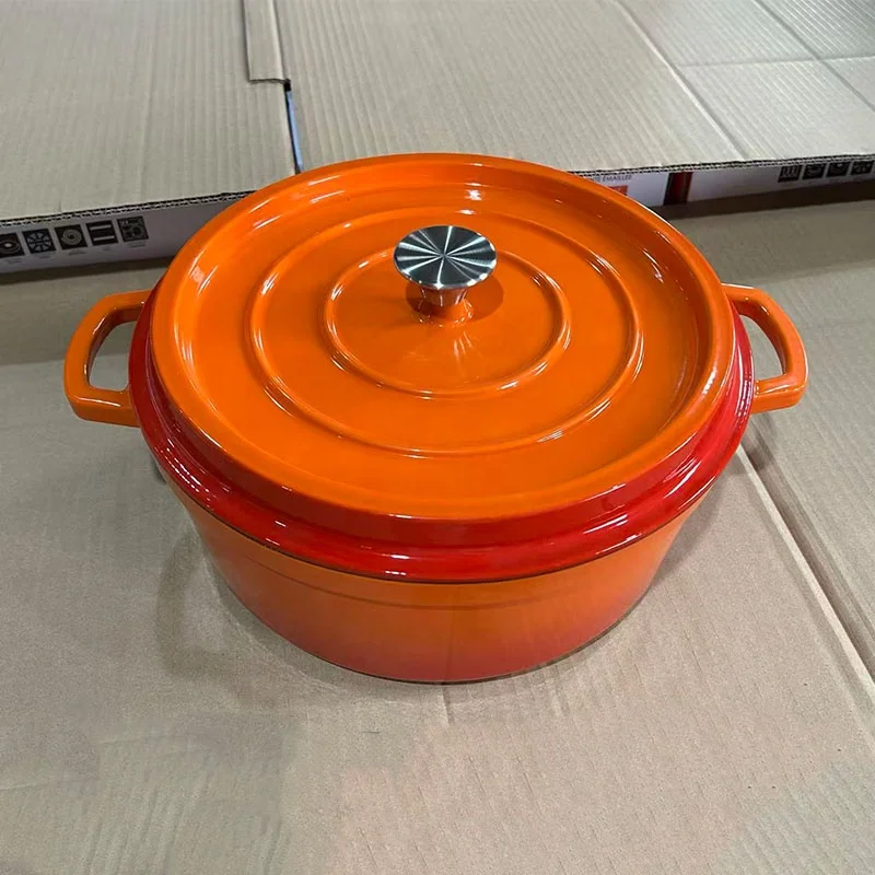 Enamel Cast Iron Dutch Oven Casserole Non-Stick Different Size High Quality Multicolor Enamel Casserole Set