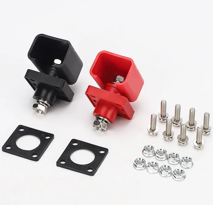 2X50A Lithium Battery Terminal Blocks Energy Storage Battery Connector Terminals Battery Connector With Fixing Screws&dust Cover