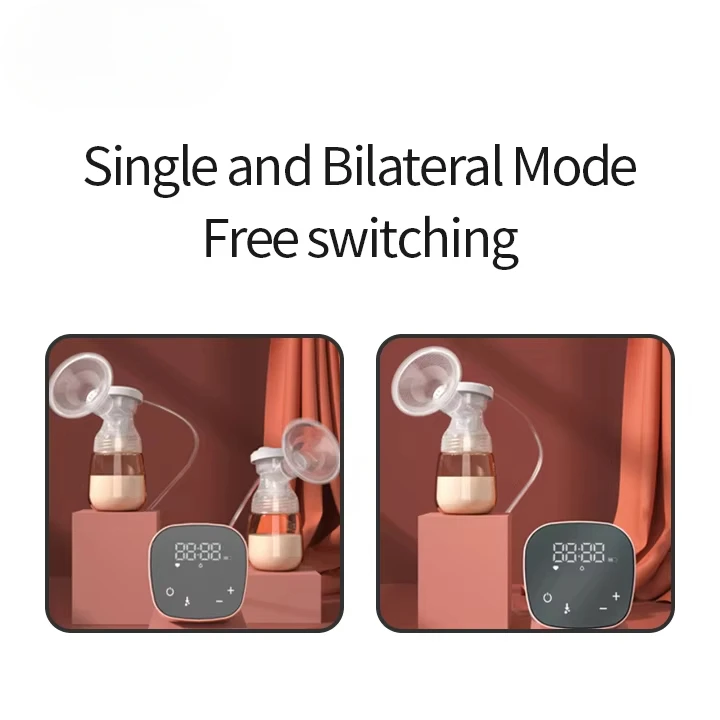 مضخة حليب الثدي الكهربائية الذكية لتدليك السيليكون الخالية من مادة BPA/مستخرج دي ليش لتغذية الطفل