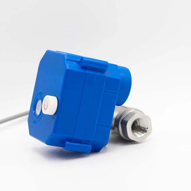 Stainless Steel Full‑Bore Motorized Ball Valve DN10 5V 12V 24V 220V Manual‑Electric Dual‑Use Water Pipeline Switch