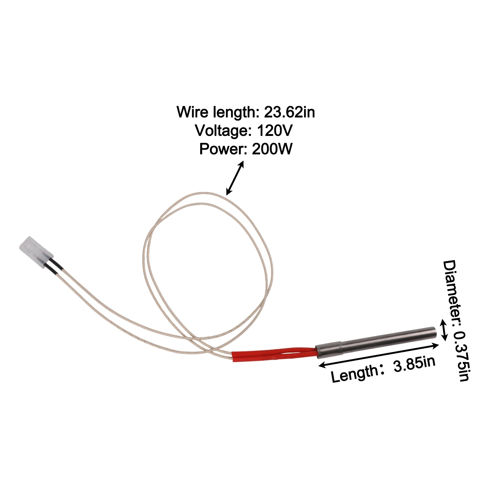 Compatible With Wood Pellet Grills Accessory Grill Heating Element 120V 200W Heating Rod Element 120V 200W Power