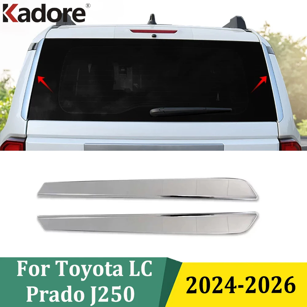 Für Toyota Land Cruiser Prado J250 2024 2025 2026 Heckscheiben-Abdeckung Zierleiste Heckspoiler Zierstreifen Auto-Styling Zubehör