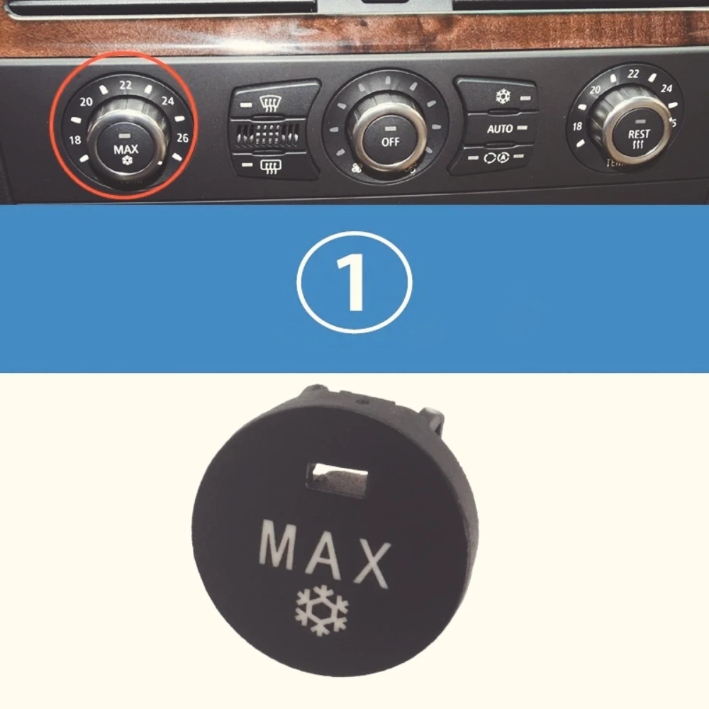 Para BMW 5 Series 520 523 525 528 530 535 E60 Panel  aire acondicionado cubierta  perilla  interruptor botón  aire acondicionado