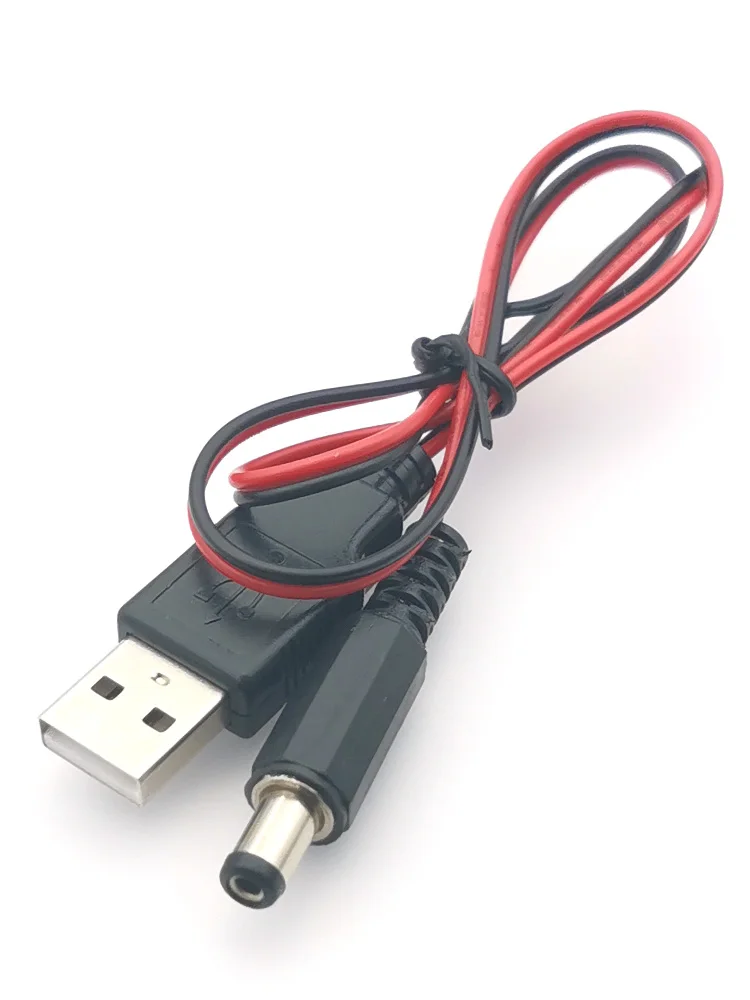 Usb ذكر إلى تيار مستمر كابل الطاقة ، 5.5x2.1/2.5 مللي متر ، 1 قطعة ، قابس امدادات الطاقة ، تمديد كابل ، أسلاك موصل ، 5.5x2.1 ، 5.5x2.5mm