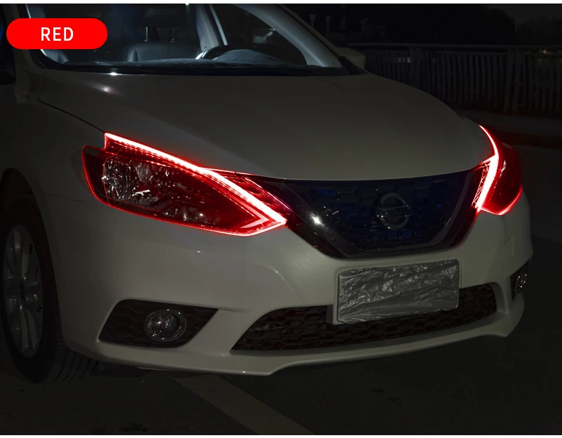 App-gesteuertes DRL Auto-Tagfahrlicht mit Blinker RGB Scan Start Flexibler Symphony Flow LED-Scheinwerferstreifen 12V – Detail 16