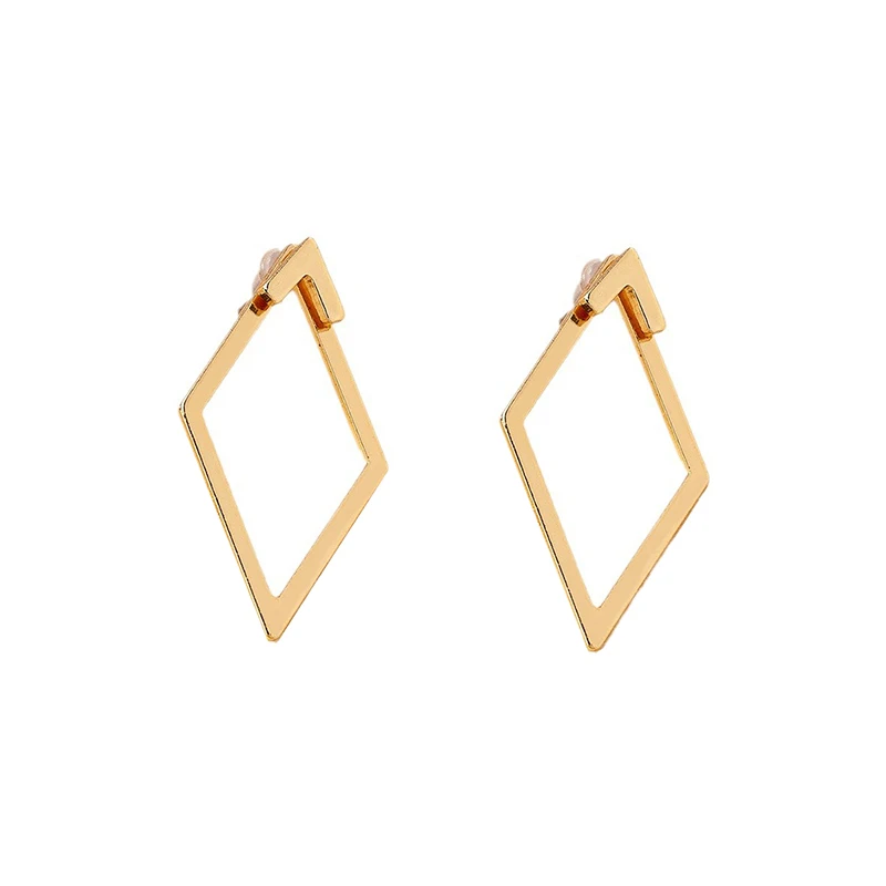 Boucles d'oreilles triangles géométriques minimalistes rétro pour femmes et filles, boucles d'oreilles polyvalentes, accessoires de bijoux à la mode, cadeaux, 1 paire