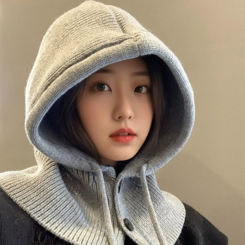 

Winter Hat Wool Blended Knitting Bomber Hats for Women 2025 Fashion Balaclava Warm Ski Mask Cap for Boys Russian Caps