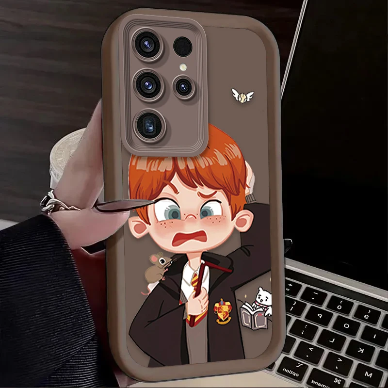 Cartoon Magician Silicone Phone Case For Samsung Galaxy S24 Ultra S23 S22 S21 Plus FE A54 A34 A14 A73 A53 A33 5G Soft Back Cover