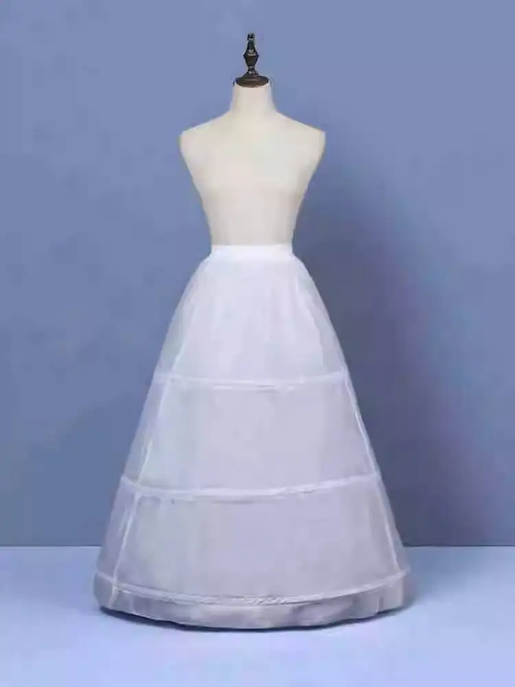 

New European Style Court Ceremonial Dress Crinoline Three Circles Fish Bone Skirt Crinoline Costume Lining Thick And Disorderly