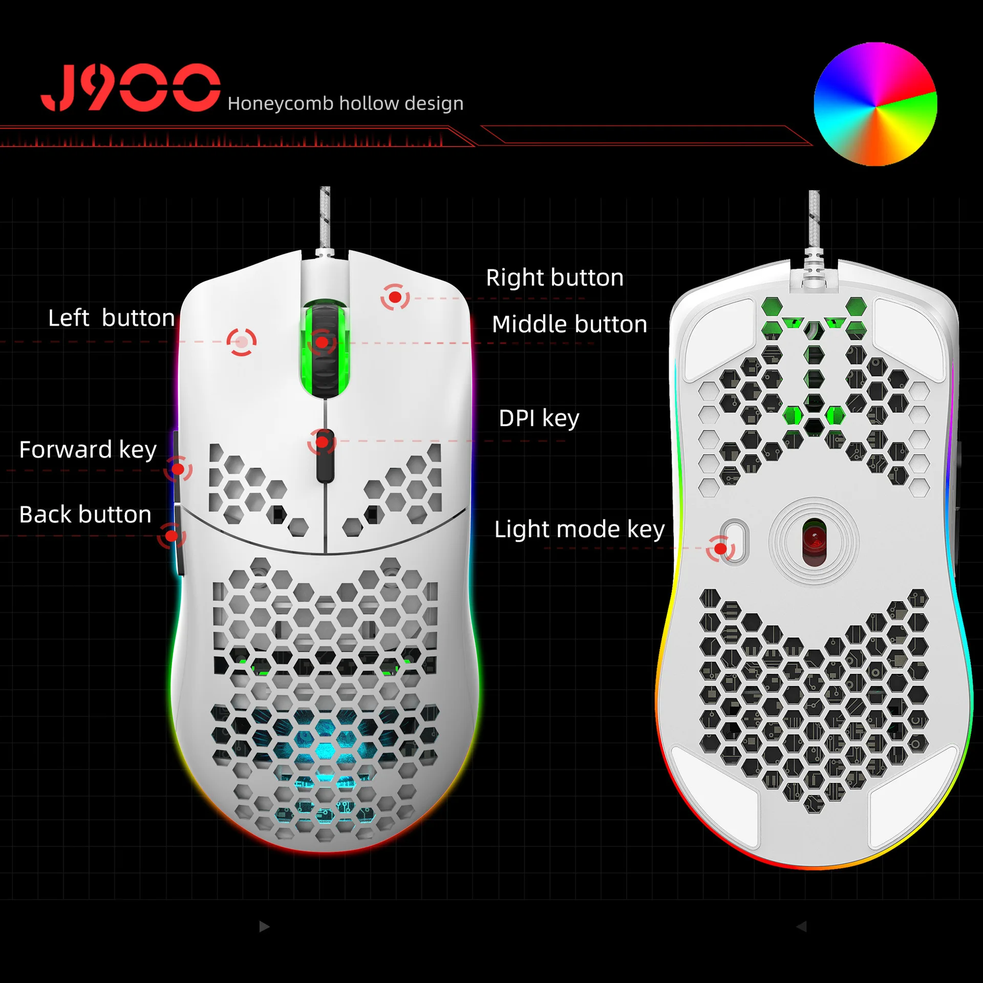 Keyboard and Mouse 68key Wired Membrane RGB Light 70% Clavier Souris Combo Gamer Gaming PC Full Set Kit Mobilador USB Keyboards - view 5